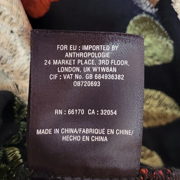 Anthropologie Akemi + Kin Allora Embroidered Top Size XS/S Oversized - Picture 6 of 7